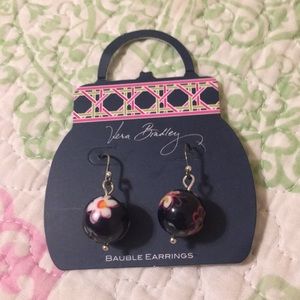 Vera Bradley Bauble Earrings Ribbons Sterling Post